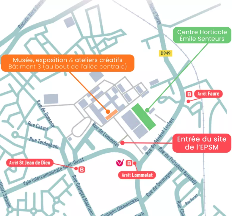 plan d'accès du site de l'epsm